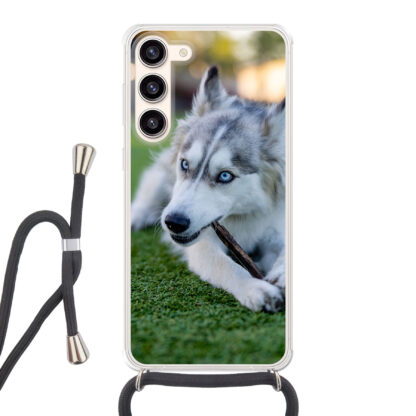 Samsung Galaxy S23+ suojakuori kantohihnalla omalla kuvalla
